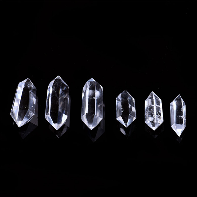 Natural Clear Quartz Double Terminated Crystal Point Polished Raw Quartz Display Piece